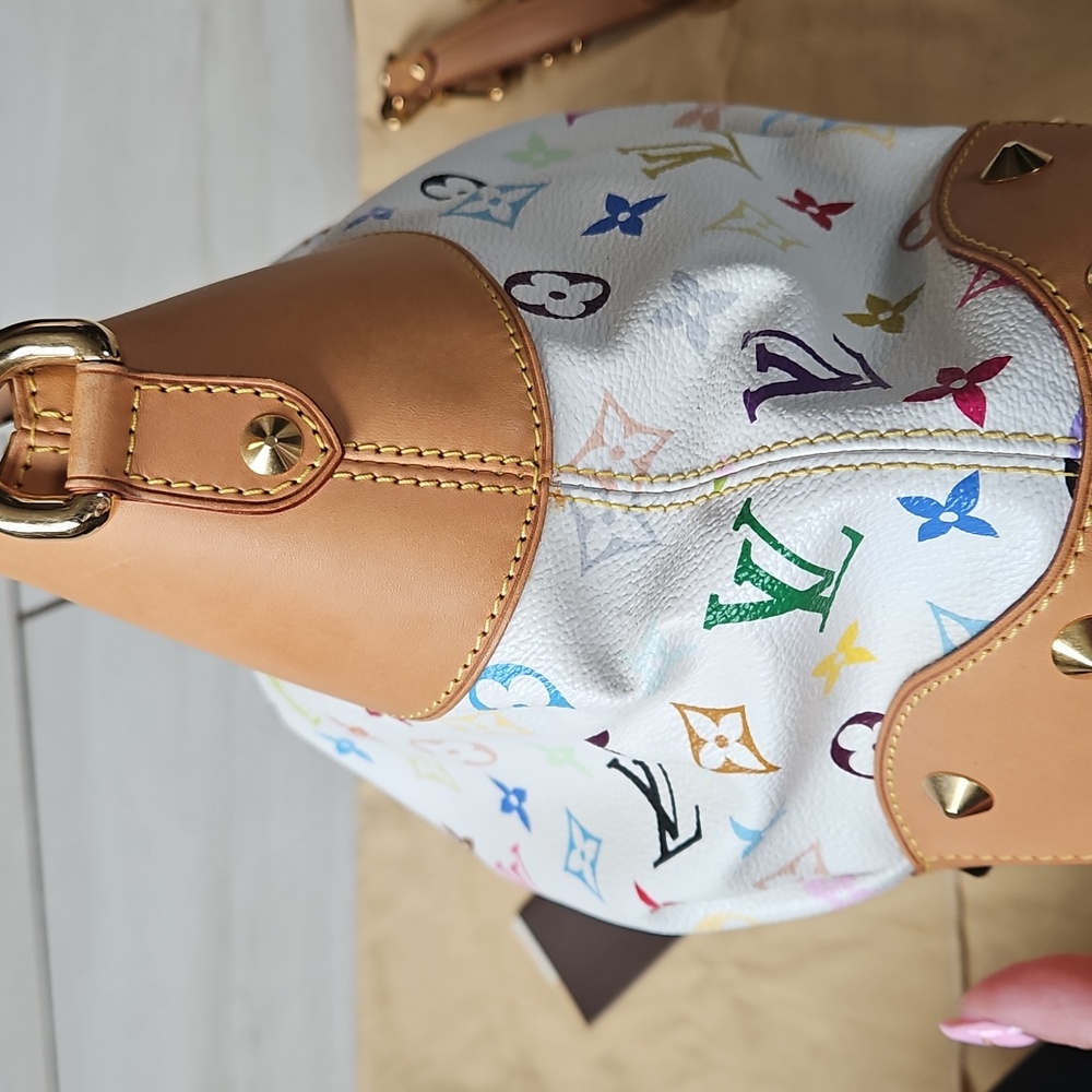 ๐Louis Vuitton Murakami Judy GM White Multicolor Monogram Bag - Picture 13 of 16